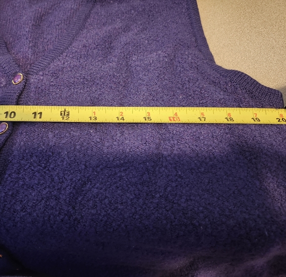 Fred Thomas Size Medium Purple Vest Women's So Soft Fall Cozy Cute Cheap - Picture 7 of 8